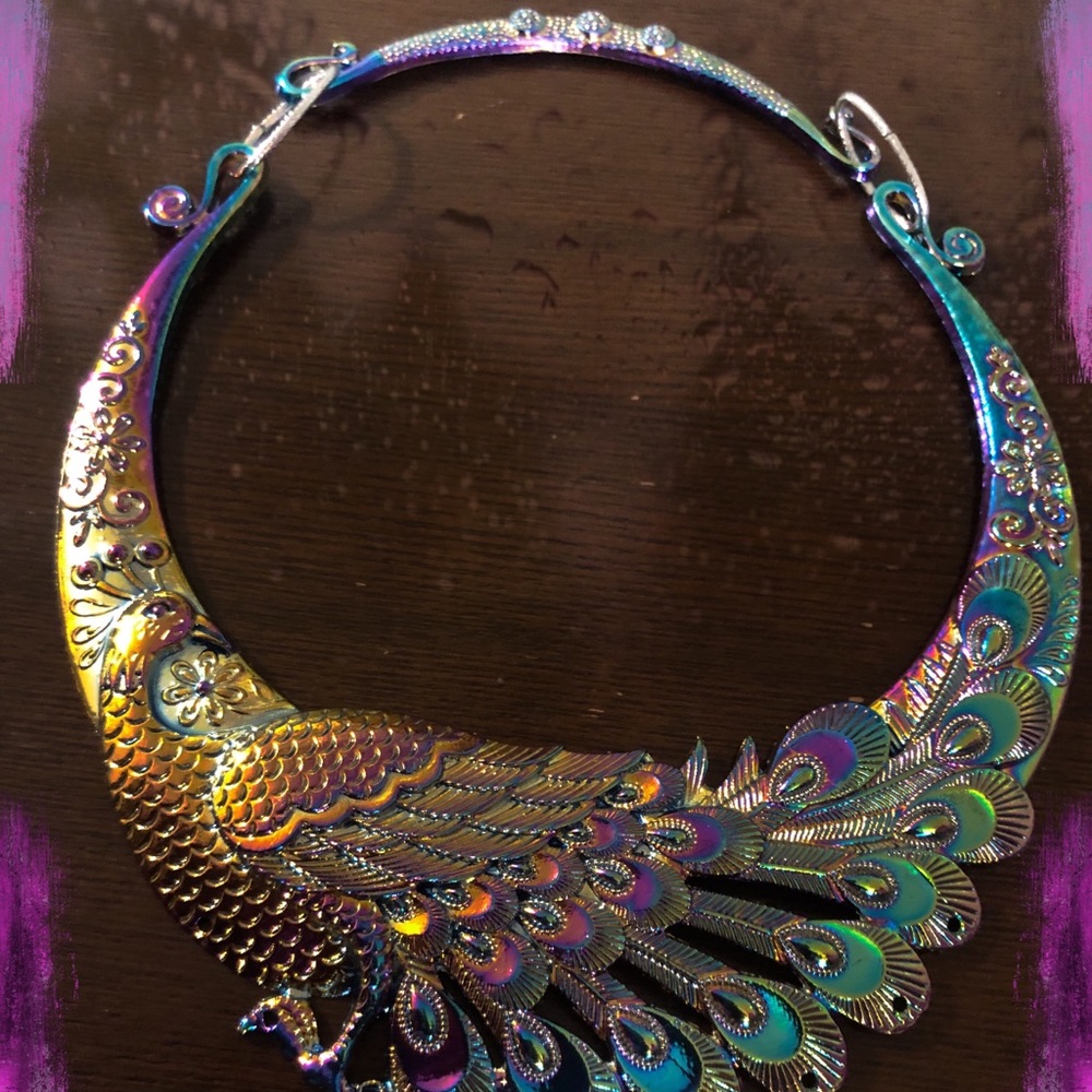 Rainbow 🌈 Peacock Necklace